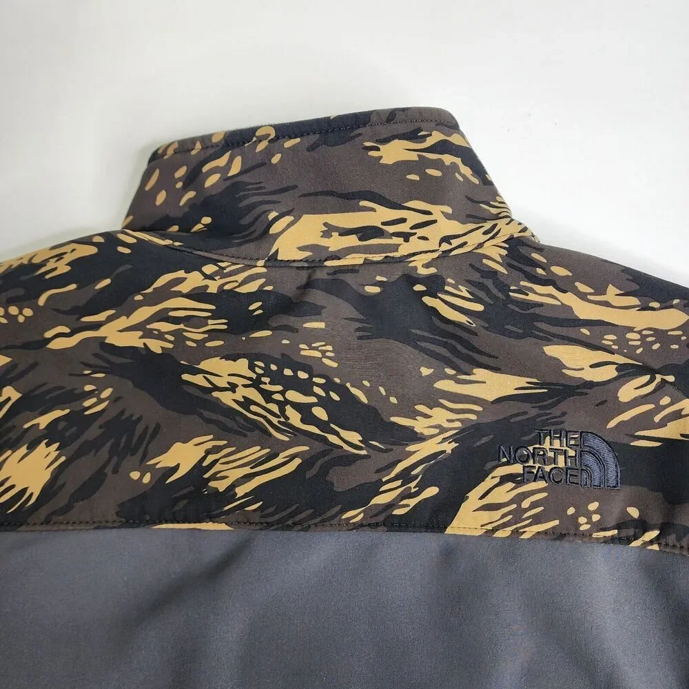 The North Face Camo Gray Brown Softshell Windwall Jacket‎ Men's Size XL